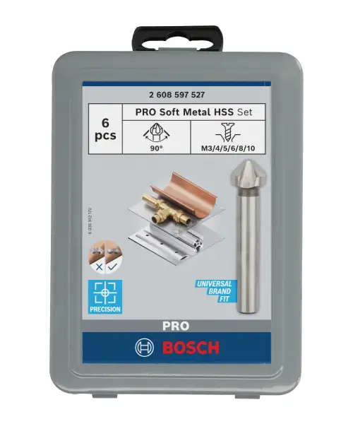 BOSCH PRO 6-dijelni set upuštača Soft Metal HSS BOSCH PRO 6-dijelni set upuštača Soft Metal HSS