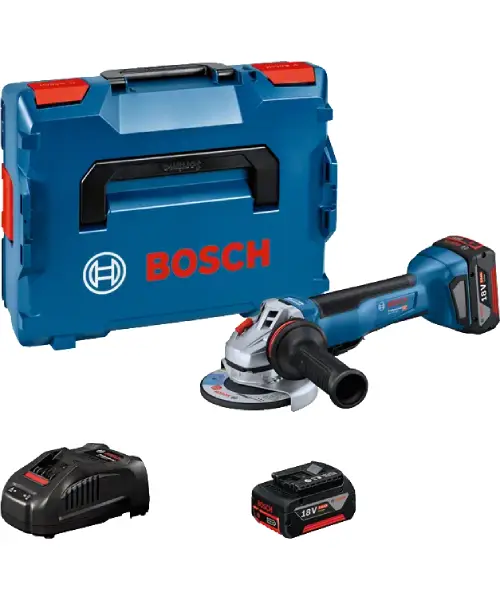 BOSCH aku kutna brusilica GWS 18V-10 P 2xAku 18V 5,0Ah + L-BOXX