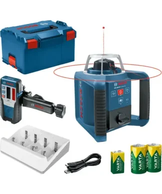 BOSCH građevinski laser GRL 300 HV s punjivim baterijama VARTA + L-BOXX