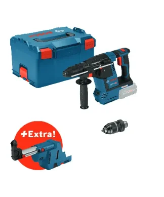 BOSCH aku bušaći čekić GBH 18V-26 F + GDE 18V-16 + L-BOXX
