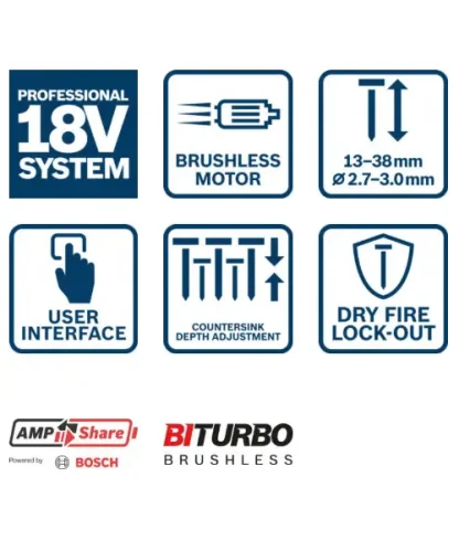 BOSCH aku pištolj za čavle za beton GNB 18V-38