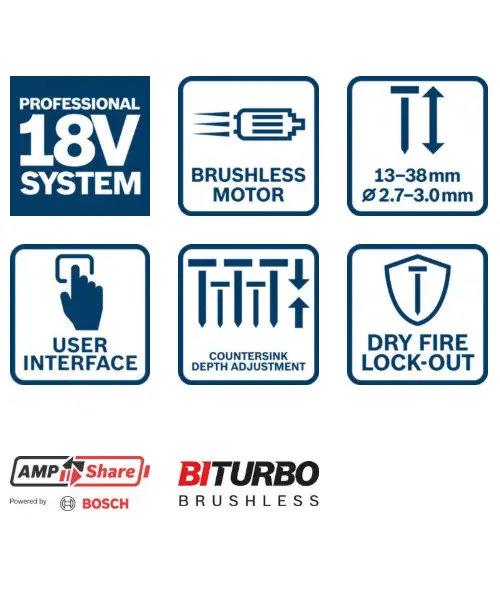 BOSCH aku pištolj za čavle za beton GNB 18V-38