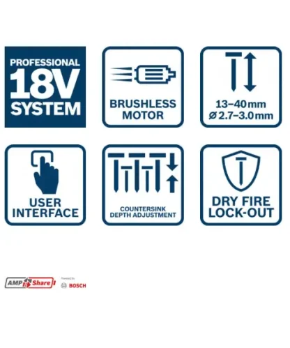 BOSCH aku pištolj za čavle za beton GNB 18V-40 + XL-BOXX