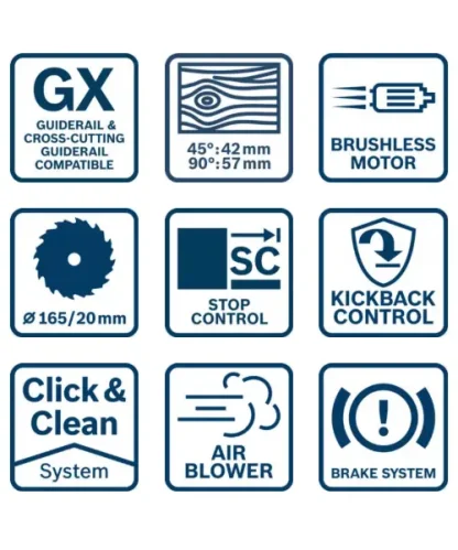 BOSCH aku ručna kružna pila GKS 18V-57-2 GX