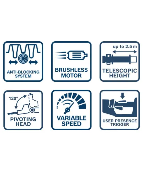 BOSCH aku teleskopske škare za živicu GHE 18V-50 TP