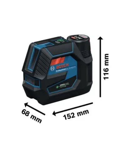 BOSCH križni laserski nivelir GCL 12V-50-22 CG 1xAku 12V 2,0Ah + L-BOXX