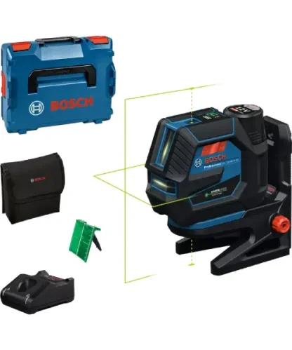 BOSCH križni laserski nivelir GCL 12V-50-22 CG 1xAku 12V 2,0Ah + L-BOXX