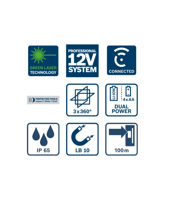 BOSCH laserski nivelir GLL 12V-100-33 CG