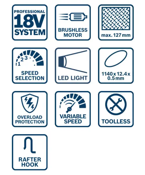 BOSCH aku tračna pila GCB 18V-127