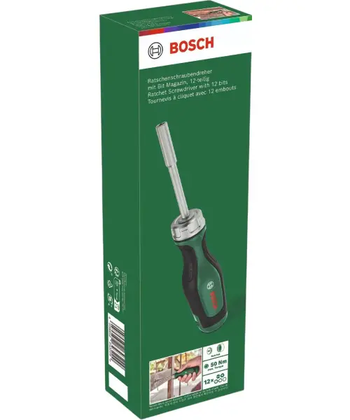 BOSCH 12-dijelni set bitova + odvijač