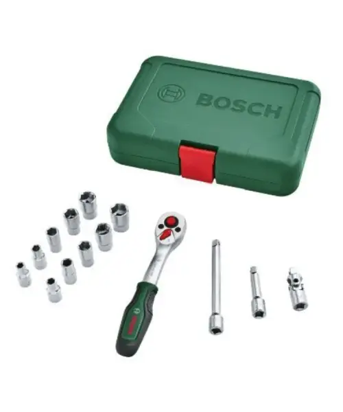 BOSCH 14-dijelni set nasadnih ključeva i pribora 1/4″ + kovčeg