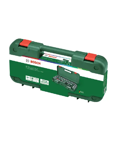 BOSCH 25-dijelni set nasadnih ključeva i pribora 1/2″ + kovčeg