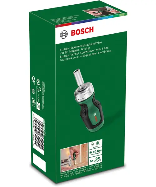 BOSCH 6-dijelni set bitova + kratki odvijač