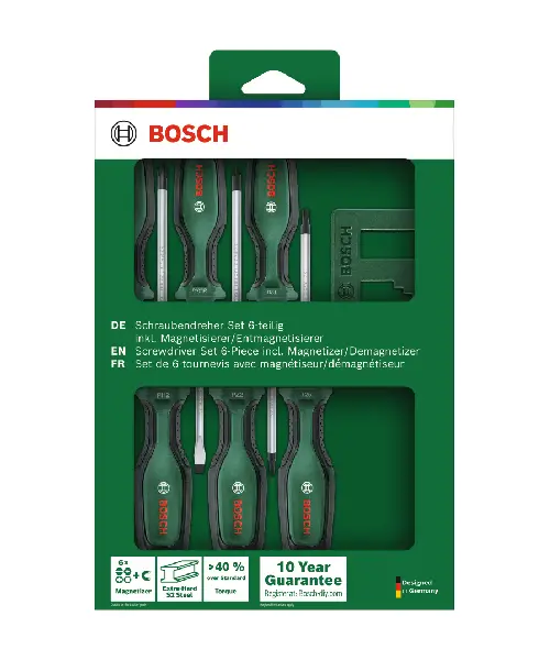 BOSCH 7-dijelni set izvijača PZ/SL/PH + magnetizator