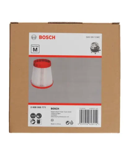 BOSCH naborani filtar od poliestera za usisavač GAS 18V-12 MC