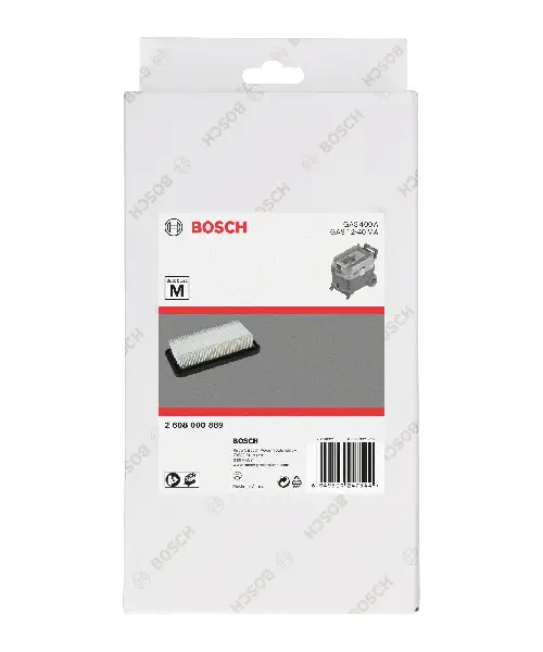 BOSCH plosnati naborani filtar od poliestera za usisavač GAS 12-40MA/GAS 400 A