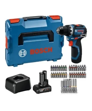 BOSCH aku bušilica GSR 12V-32 1xAku 12V 2,0Ah + 4,0 Ah + 40-dijelni pribor	+ L-BOXX