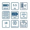 BOSCH aku set EXPERT 4xAku EXBA18V-55 + L-BOXX
