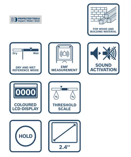 BOSCH digitalni mjerač vlage GMM 1-15