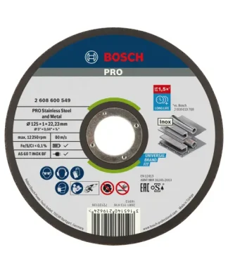 BOSCH PRO rezna ploča za Stainless Steel and Metal 125×1 mm