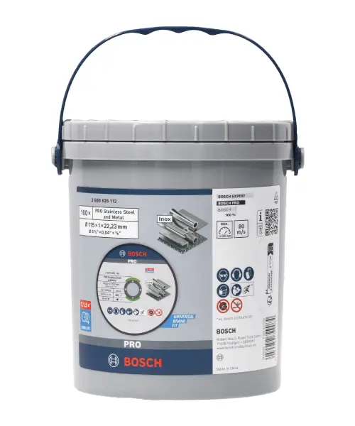 BOSCH PRO rezna ploča za Stainless Steel and Metal Standard 115×1 mm, 100 komada