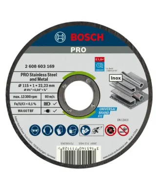 BOSCH PRO rezna ploča za Stainless Steel and Metal Standard 125×1 mm (Kopiraj)