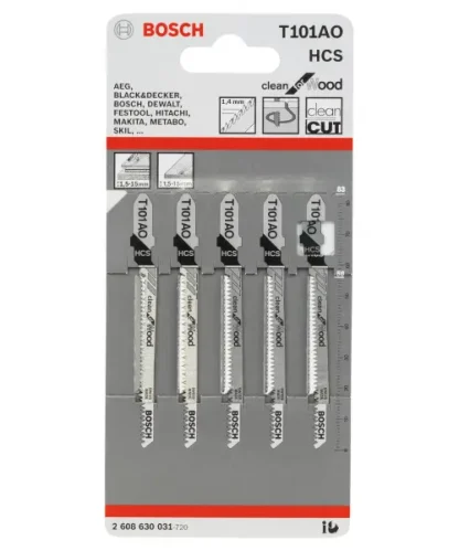 BOSCH list ubodne pile T 101 AO, 5 kom