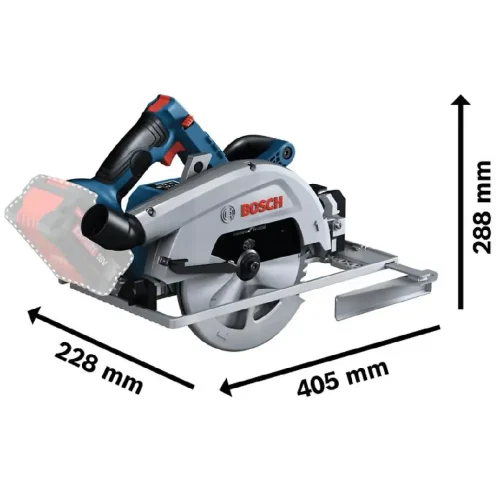 BOSCH aku ručna kružna pila GKS 18V-68 G + L-BOXX