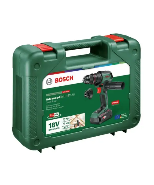 BOSCH aku bušilica-izvijač AdvancedDrill 18V-80 QuickSnap 1xAku 18V 2,5Ah + kovčeg