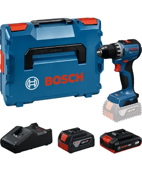 BOSCH aku bušilica-izvijač GSR 18V-52 1xAku 18V 2,0Ah 1xAku 18V 4,0Ah + L-BOXX