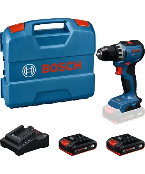 BOSCH aku bušilica-izvijač GSR 18V-52 2xAku 18V 2,0Ah + L-CASE