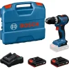 BOSCH aku udarna bušilica-izvijač GSB18V-52 2xAku 18V 2,0Ah + L-CASE