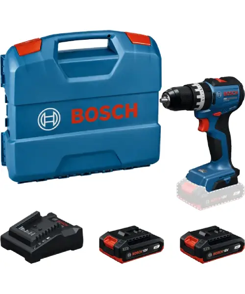 BOSCH aku udarna bušilica-izvijač GSB18V-52 2xAku 18V 2,0Ah + L-CASE