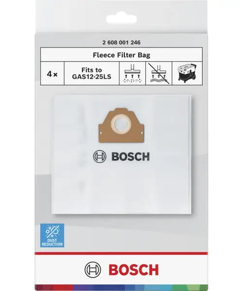 BOSCH filtarske vrećice od flisa za usisavač GAS12-25LS, 4 kom (1)