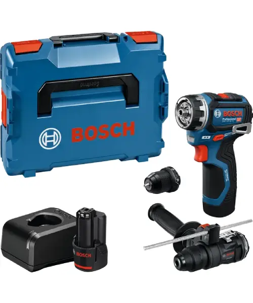 BOSCH aku bušilica-izvijač GSR 12V-32 FC + 2 nastavka 2xAku 12V 2,0Ah + L-BOXX