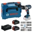 BOSCH aku udarna bušilica-izvijač GSB 18V-110 C 2xAku 18V 5,0Ah + komplet bitova +L-BOXX