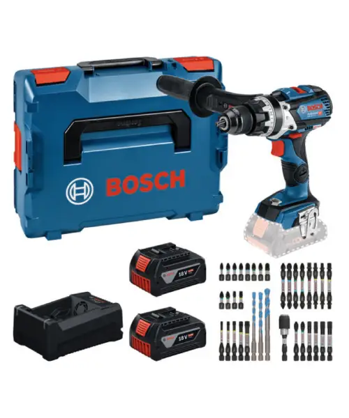 BOSCH aku udarna bušilica-izvijač GSB 18V-110 C 2xAku 18V 5,0Ah + komplet bitova +L-BOXX
