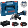 BOSCH aku kutna brusilica GWS 18V-11 S 125mm 2xAku 18V 5,0Ah + L-BOXX + dijamantna rezna ploča BOSCH aku kutna brusilica GWS 18V-11 S 125mm 2xAku 18V 5,0Ah + L-BOXX + dijamantna rezna ploča