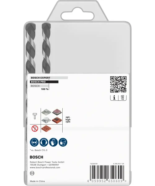 BOSCH 7-dijelni set svrdla za beton PRO HEX-5 4_5_6_8_10 mm (2)