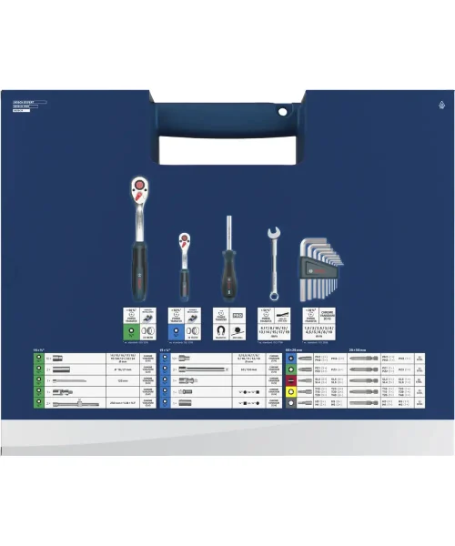 BOSCH 134-dijelni kombinirani komplet ručnog alata