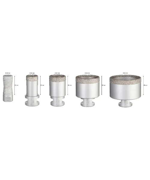 BOSCH PRO 5-dijelni set Ceramic dry dijamantne krune za keramiku 20–68 mm, M14