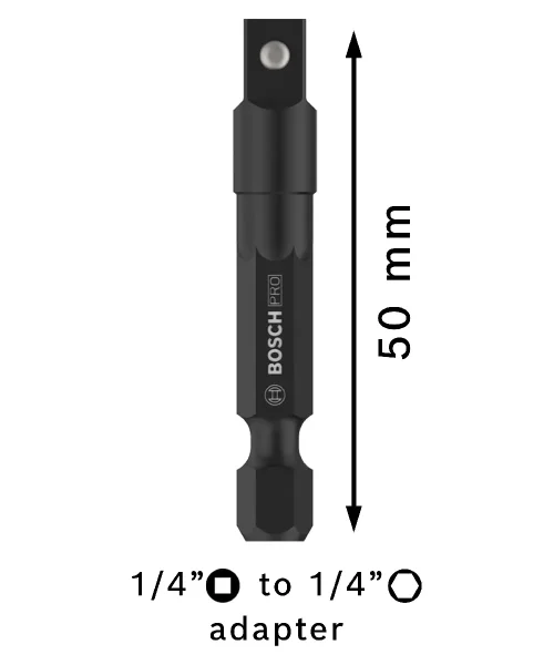 BOSCH PRO udarni adapter za nasadne ključeve, prihvat 1/4″