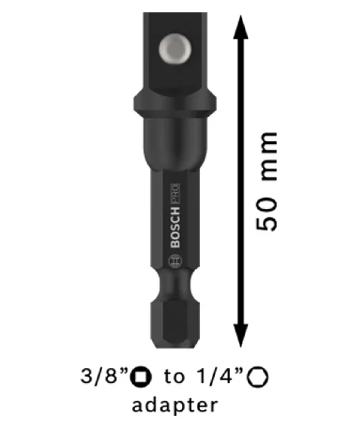 BOSCH PRO udarni adapter za nasadne ključeve, prihvat 1/4″