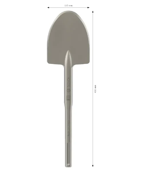BOSCH SDS-max dlijeto za iskopavanje 110 x 400 mm, metalno, s oštrim vrhom i dugim drškom.