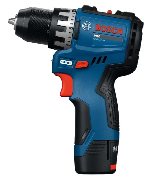 BOSCH aku bušilica-izvijač PRO GSR12V-31 1xAku 12V 2,0Ah + 1xAku 12V 3,0Ah + 39 dijelova pribora + torba
