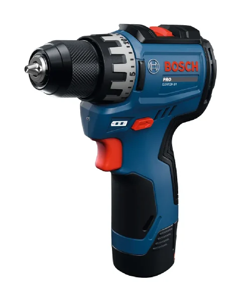 BOSCH aku bušilica-izvijač PRO GSR12V-31 1xAku 12V 2,0Ah + 1xAku 12V 3,0Ah + 39 dijelova pribora + torba