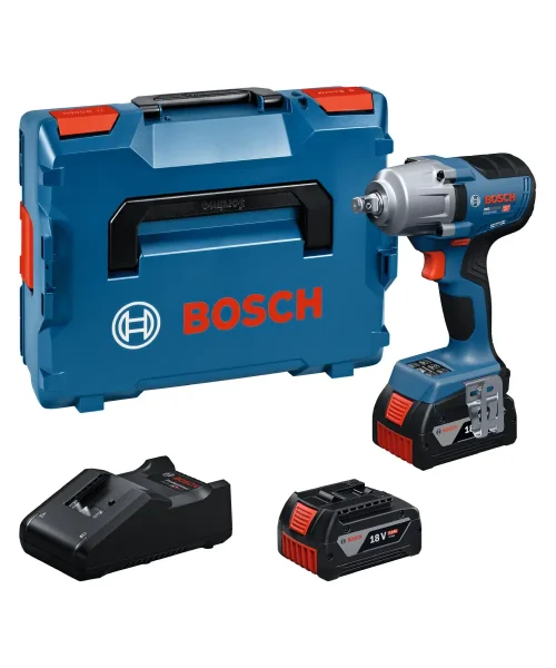 BOSCH aku udarni stezač PRO GDS18V-450H 2xAku 18V 5,0Ah + L-BOXX