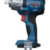 Bosch PRO GDS18V-450P bežični aku udarni odvijač s crvenim okidačem i plavim kućištem.
