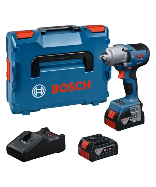 BOSCH aku udarni stezač PRO GDS18V-450P 2xAku 18V 5,0Ah + L-BOXX