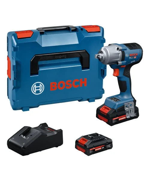 BOSCH aku udarni stezač PRO GDS18V-450P 2xAku EXBA 18V 4,0Ah + L-BOXX